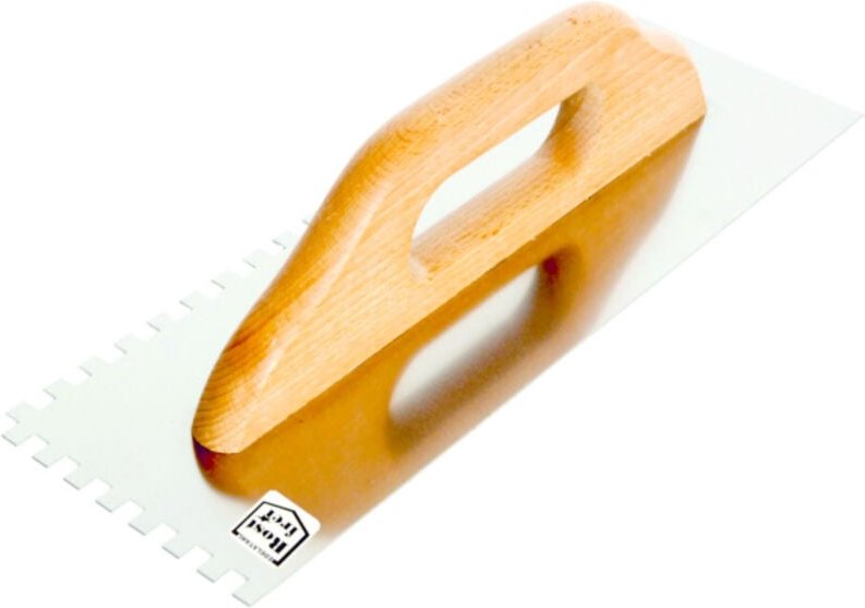 Edelstahl-Zahnspachtel Mit Holzgriff 580130mm Zahn 88 - E-323-6583