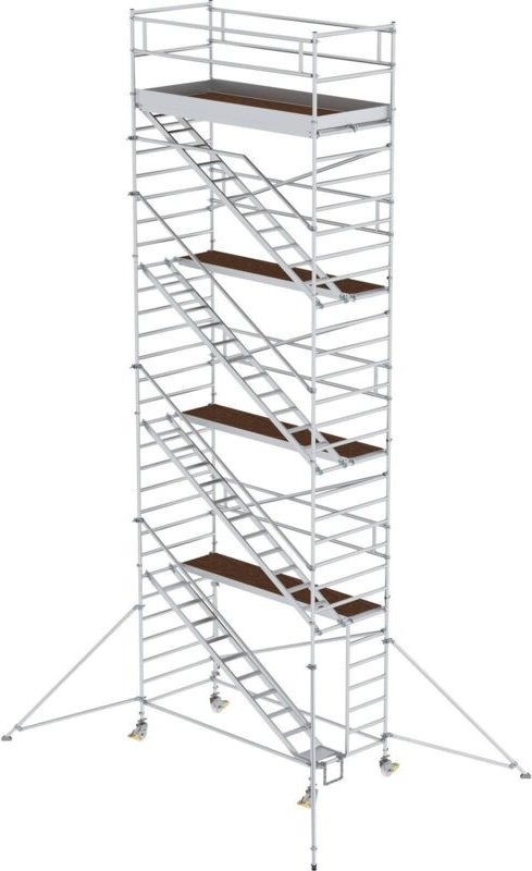 Günzburger Steigtechnik Rollgerüst 1,35 x 3 m mit Schrägaufstiegen & Ausleger Plattformhöhe 8,35 m - 167420