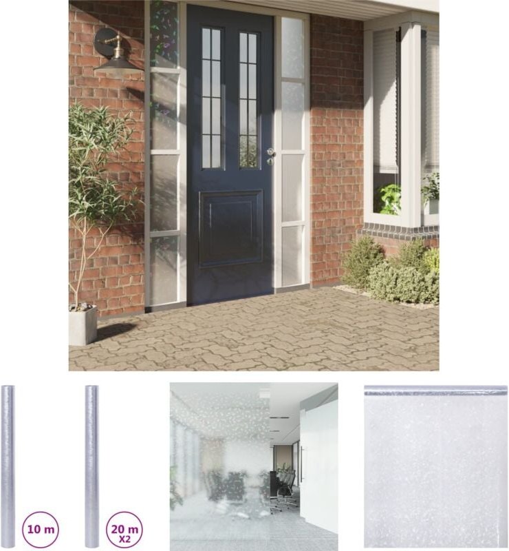 The Living Store - Fensterfolien 3 Stk. Matt 3D Regenbogen-Muster pvc - Fensterfolie - Transparent