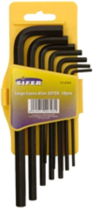 Sifer - Inbusschlüsselsatz 10-teilig 1,5/2/2,5/3/4/5/5,5/6/8/10