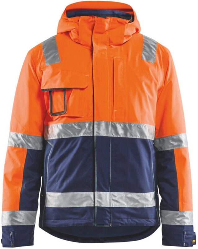 Blakläder Warnschutz Winterjacke, orange / marineblau, Unisex-Größe: 2XL