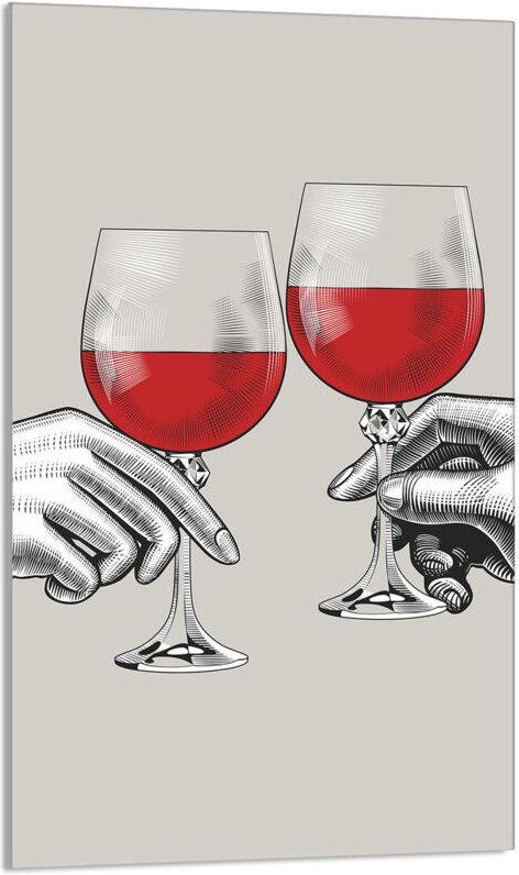 Glasschneidebrett 30x52 Wein