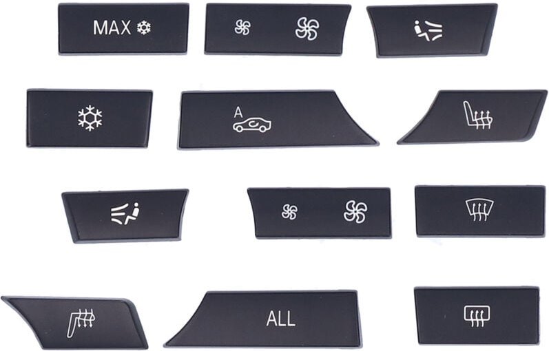 Zoternen - 12-teiliges Reparaturset für Klimaanlagen-Heizungstastenkappen, Schalterabdeckungen, 61319313923, Ersatz für ...
