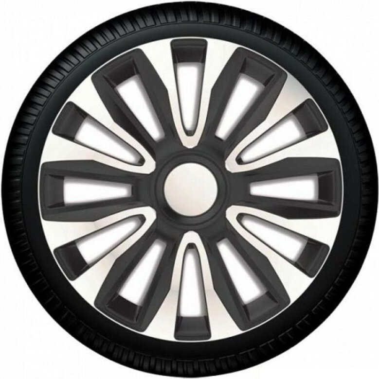 Radkappen-Satz - 15 Zoll - Avalone – Chrome-Schwarz