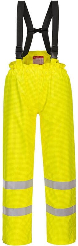Bizflame Rain Doppelter Hochsichtbar FR Antistatisch Gelb Hose L - FR(46-48) - UK(36-38)