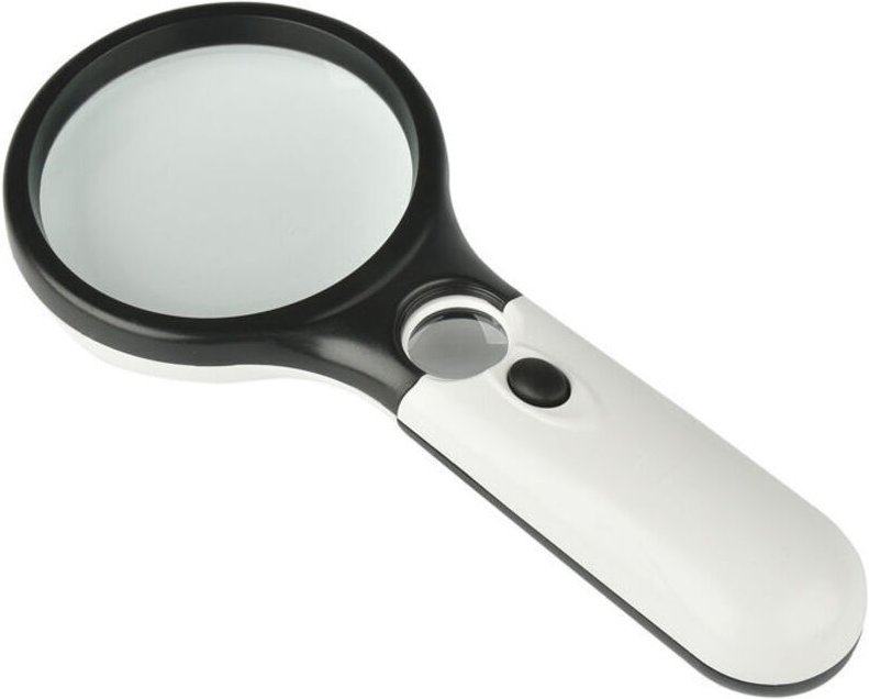 KZQ Loupe éclairante, loupe poche mini microscope de poche loupe UV détecteur de monnaie bijoutier loupe avec la lumière...