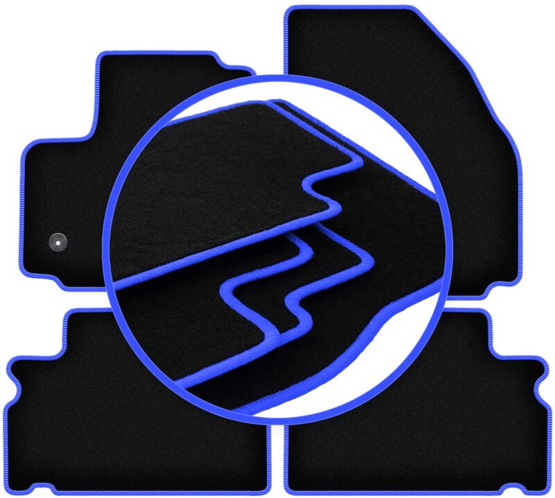 CARLUX-BLUE Autofußmatten für: Ford Galaxy MK2 Minivan (2012-2015)