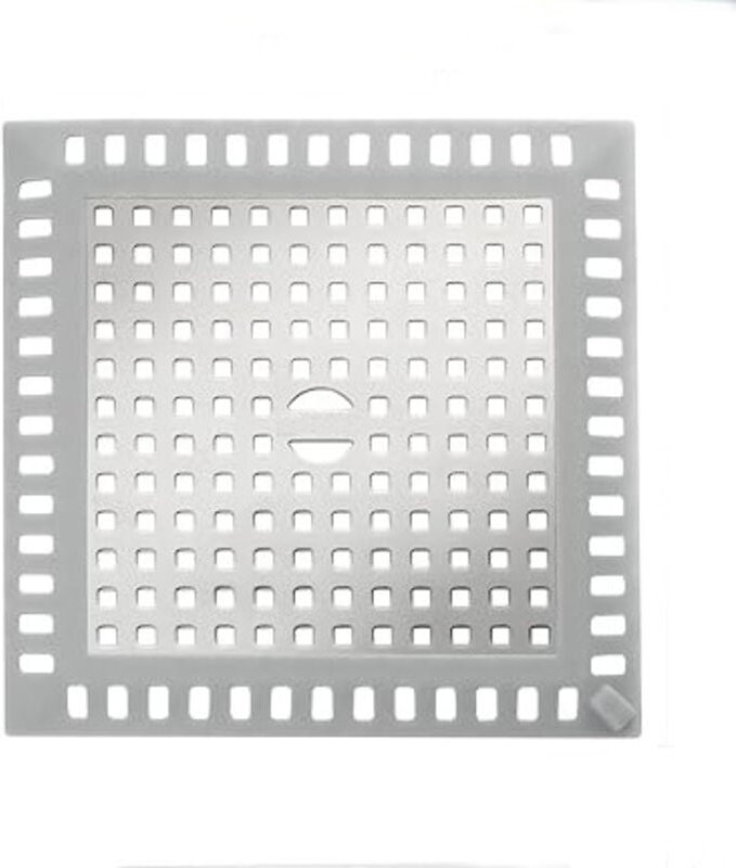 Thumbnail - Shining House - Haarfänger für die Dusche, 12,2 x 12,2 cm, quadratischer Küchenspülenfilter in Silber, verstopfungssiche...