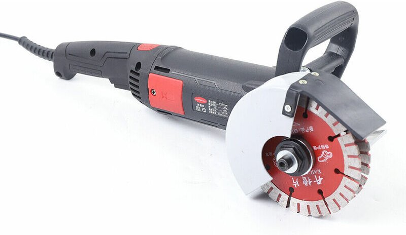 1800W Elektrisch Betonschlitzmaschine Doppelsägeblatt Mauernutfräse Schlitzfräse 180°Drehbarer