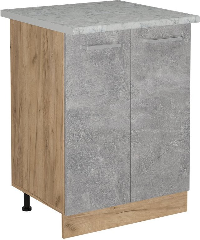 Küchenunterschrank R-Line, Beton, 60 cm AP Marmor, Vicco