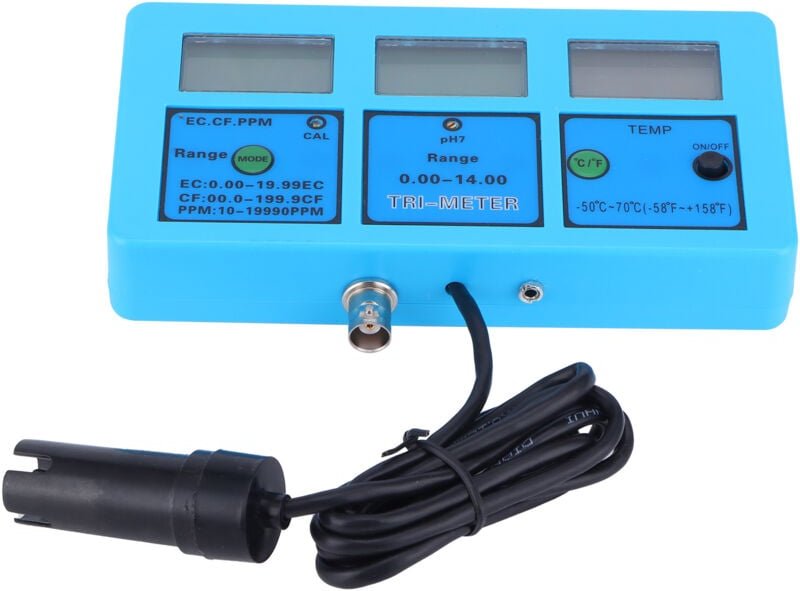 in 1 Multifunktions-PH/Temp/EC/CF/TDS-Messgerät Wasserqualitätstester Detektormonitor US-Stecker 110-120 V