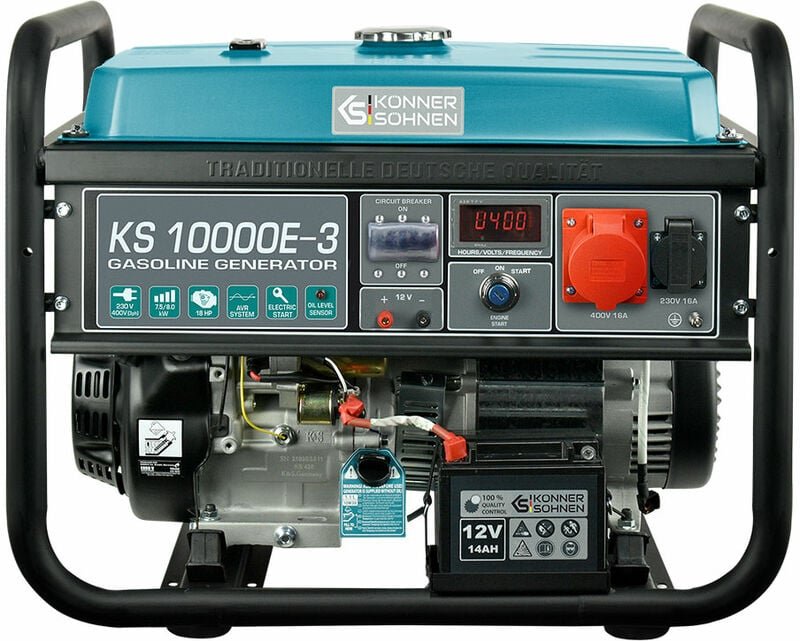 Könner&söhnen - KS10000E-3 Stromerzeuger Generator Benzin Notstrom 18 ps 4-Takt mit E-Starter