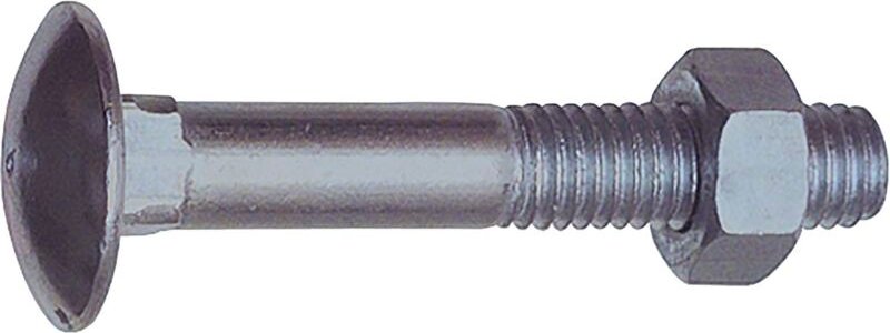 DIN 603 M10x 80 verzinkt Torbandschraube mit Mutter Torband-/ Schlossschraube