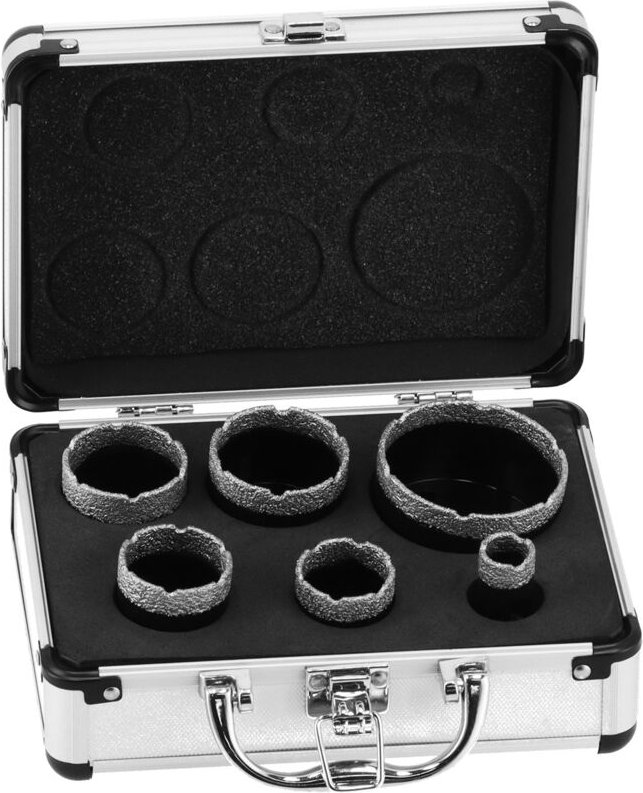 Eosnow Lochsgen-Set, 6-in-1, Diamant-Fliesen-Hohlkernbohrer, Handwerkzeuge, Hardware mit Box, 20-68 mm, M14