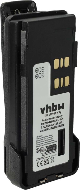 Vhbw - Akku Ersatz für Motorola PMNN4417, PMNN4416, PMNN4416AR für Funkgerät, Walkie Talkie (3000 mAh, 7,2 v, Li-Ion) + ...