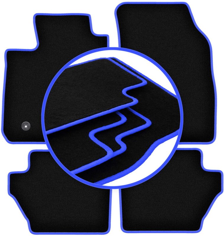 CARLUX-BLUE Auto-Fußmatten für: Ford EcoSport MK2 FL Crossover (2017-)