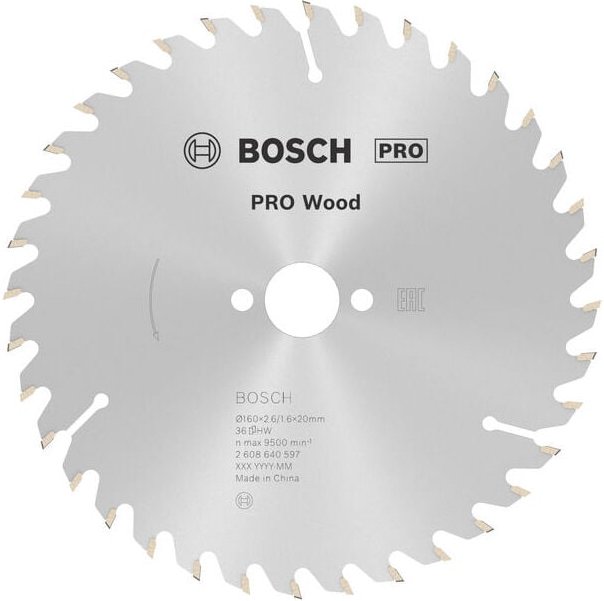 Pro Holz KSB,160x2.6x20mm,T36 - 2608640597 - Bosch