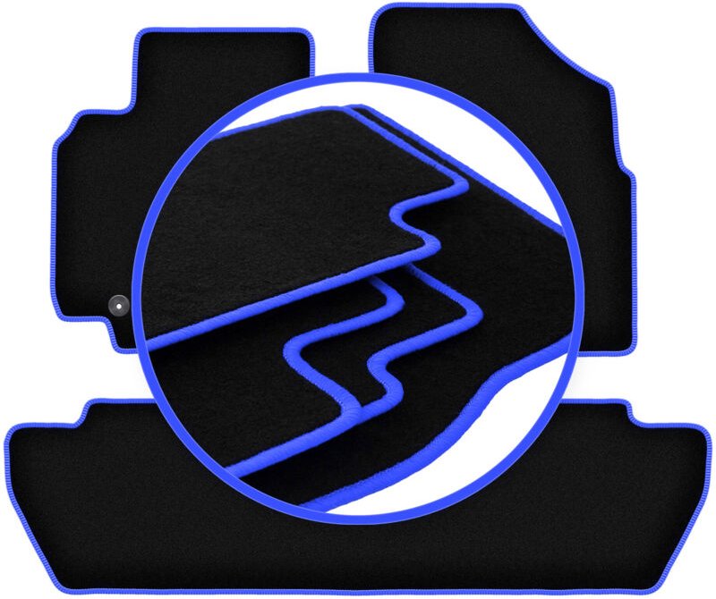 CARLUX-BLUE Automatten für: Peugeot Partner II Kombivan, Tepee, 5-Sitzer (2008-2018)