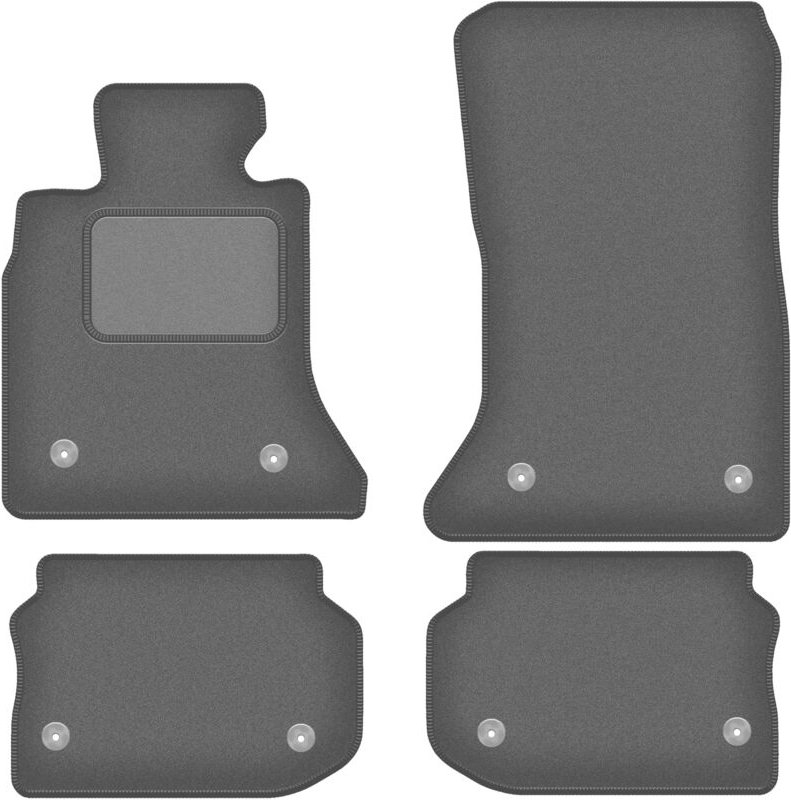 Graphit-Fußmatten für: BMW 5 F10 Limousine (Klettverschluss) (2010-2013)
