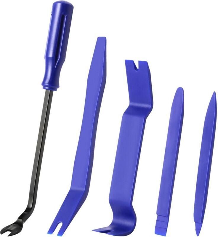 Blaues Auto-Audio-Demontagewerkzeug, Türverkleidungs-Hebelschnallen-Schraubendreher, vierteiliges Set, 6-Zoll-Kunststoff...