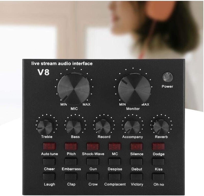 Trade Shop - scheda audia suono esterna bluetooth usb für streaming live on cellulare Q-MIC1 -