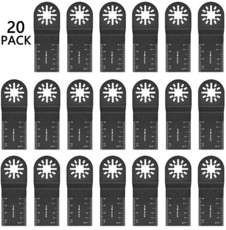 Aiperq - 20 Stück 34 mm Multifunktions-Sägeblätter Oszillationsset, Multifunktions-Maschinenblatt, Oszillierendes Sägebl...