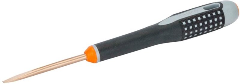 Bahco ERGO Schraubendreher aus Kupferberyllium für Schlitzschrauben, funkenfrei, 2 mm x 11 mm x 300 mm