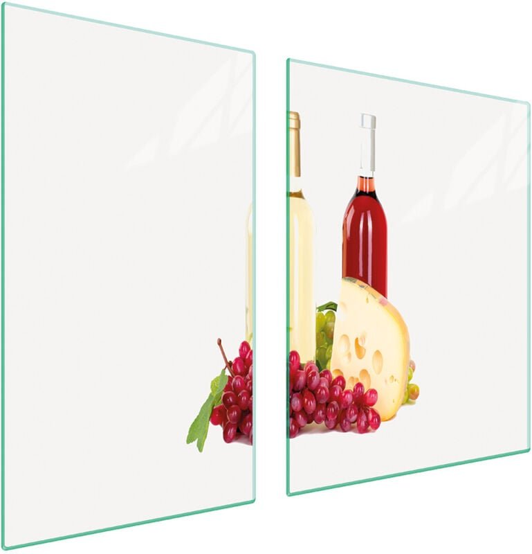 Glasplatte und Schneidebrett 100x52 Wein