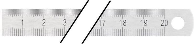 Promat - Stahlmaßstab Länge 1000 mm rostfreier Stahl biegsam Teilung b = mm/1/2 mm