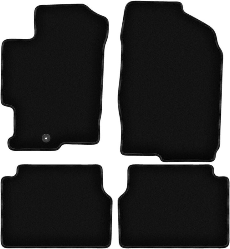 BASIC schwarze Veloursmatten für: Mazda 6 I GG/GY Kombi, Limousine, Liftback (2002-2007)