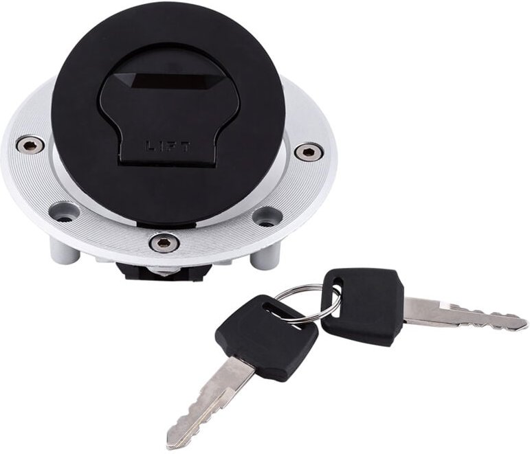 Ej.life - Motorrad Tankdeckel, Motorrad Aluminium Kraftstofftankdeckel 8 Löcher Tankdeckel mit 2 Schlüsseln Ersatz für G...