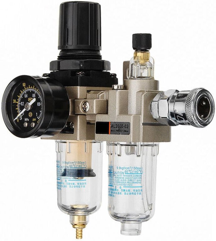 Thumbnail - 150Psi Manueller pneumatischer Luftdruckfilterregler Kompressor Öl-Wasser-Abscheider AL2000-02 AW2000-02
