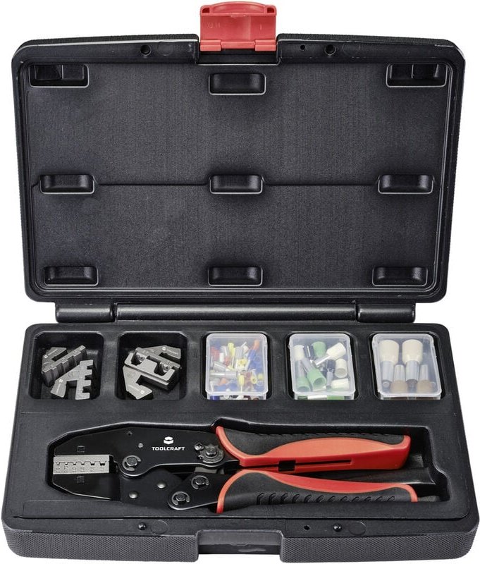 Toolcraft - TO-7703463 Crimpzangen-Set 83teilig Aderendhülsen 0.5 bis 35 mm² Inkl. Aderendhülsensorti