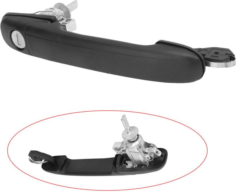 Ej.life - Türgriff, 6K0837205, Außen Vorne Links Rechts Türgriff mit 2 Schlüsseln Ersatz für Seat Alhambra 1996-2010