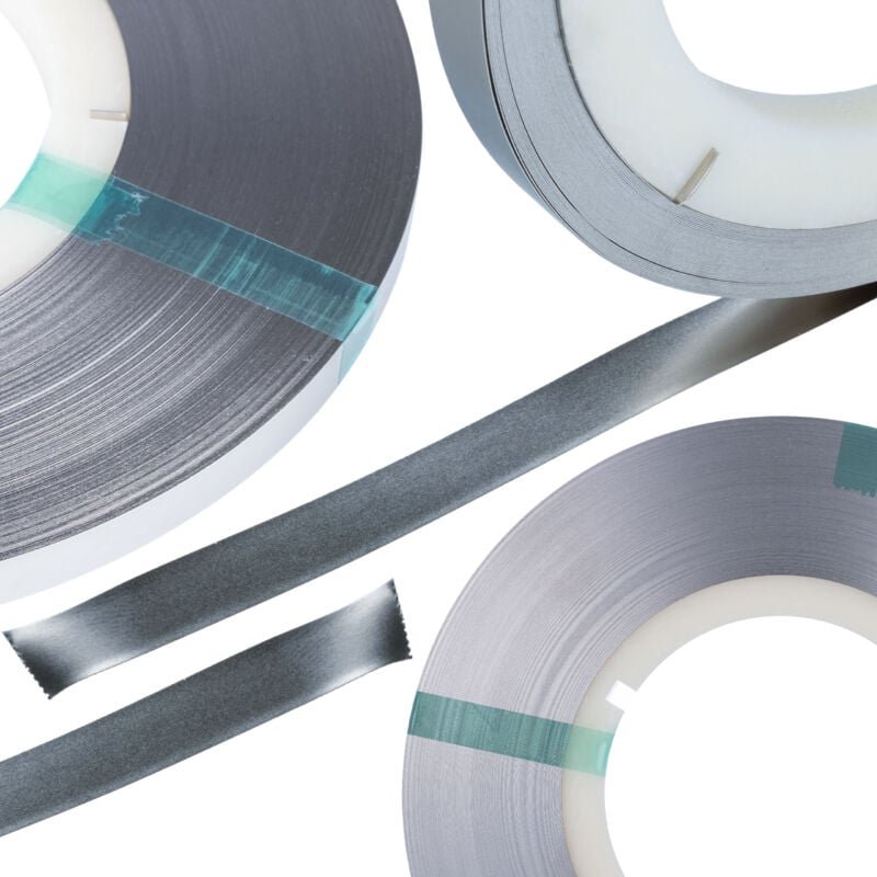 Nickelband für Schweißzellen (vernickeltes Stahlblech) 1 m.