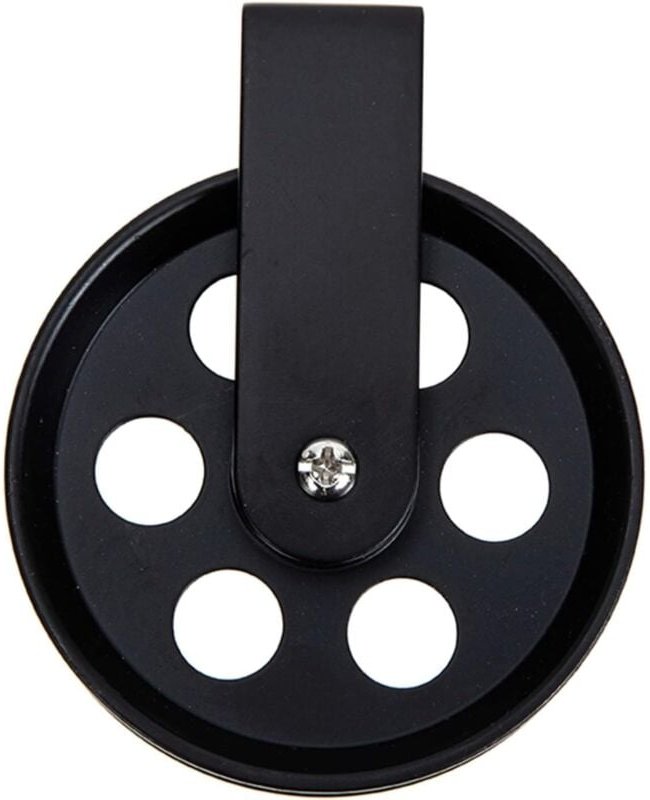 Wandbeleuchtungszubehör, robuste Kleiderbügel aus Metall, Retro-Flaschenzug, schwarzes Vintage-Rad, Flaschenzug, Einzelr...