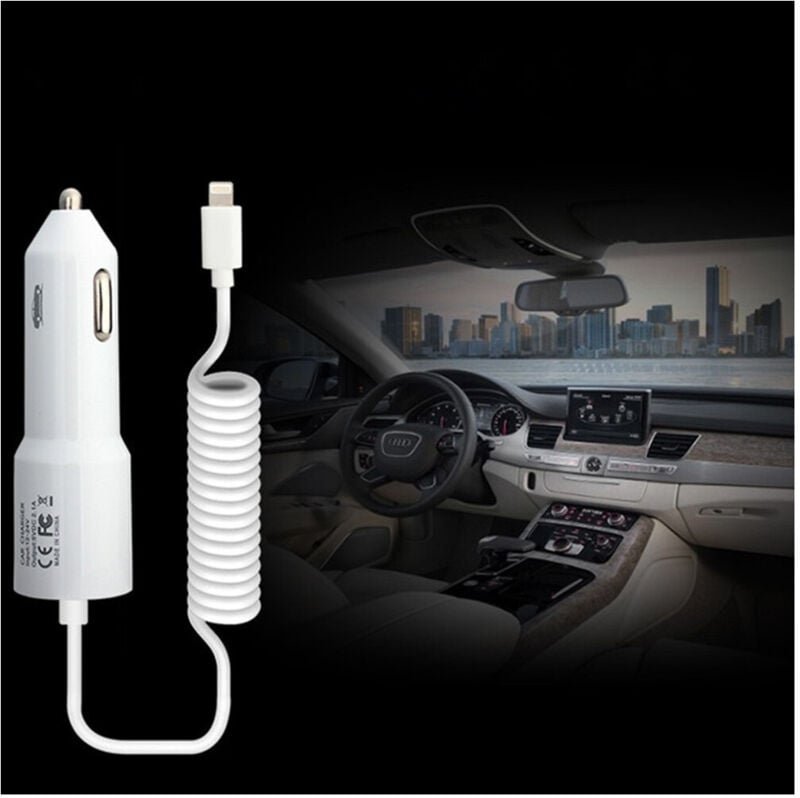 Trade Shop Traesio - Trade Shop - 2,1 a Auto- oder LKW-Ladegerät 12 v 24 v mit Kabel für iPhone 5 5s HY-14-001 -