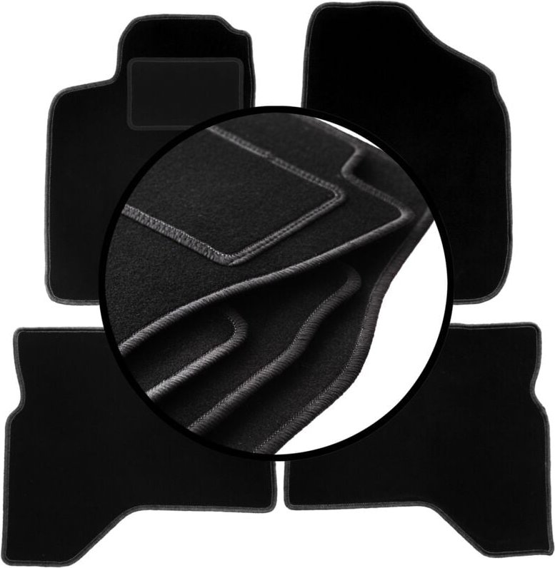 Komplettset Veloursmatten für: Mitsubishi Pajero Sport I SUV (1996-2008)