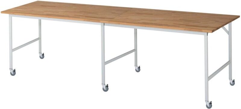Rau Fahrbarer Arbeitstisch Jerry (6 lr), B3000xT1000xH900mm, B-Platte-25mm