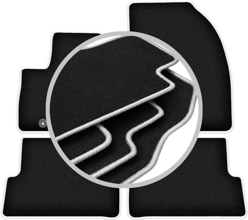 CARLUX-SILVER Autofußmatten für: Ford C-MAX MK2 Minivan (2010-2012)