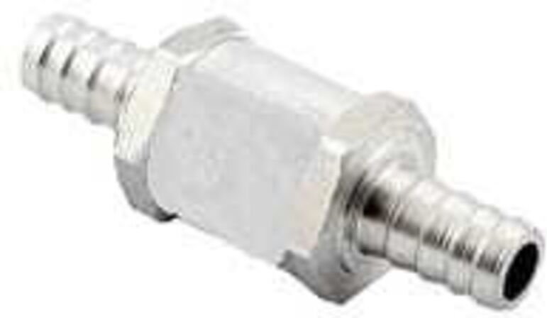 Kraftstoffrückschlagventil 8mm/Silber