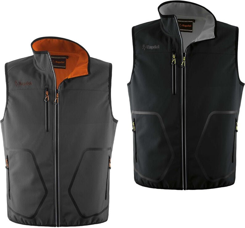 Thumbnail - Tech Softshell Arbeitsweste - m - Grau - Kapriol