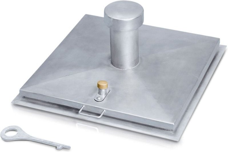 Zarges Brunnenabdeckung in eckig ohne Belüftungskamin aus Edelstahl ohne Isolierung 1000 mm x 800 mm