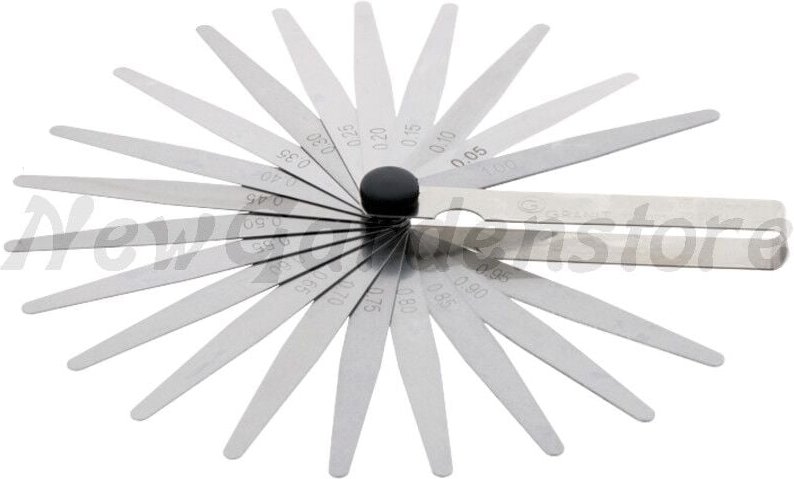 Dickenlehre für Zwischenspalten und Kontaktabstände 20 Blätter 7302101