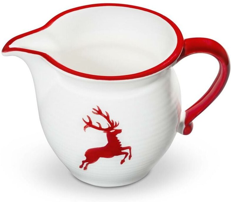 Gmundner Keramik - Rubinroter Hirsch, Milchgießer Cup (0,5L)