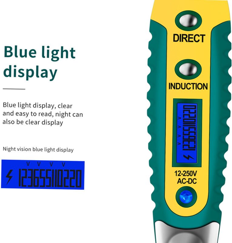 Jeffergarden - Aneng Testing Pen ac/dc 12-250V lcd Digitale Anzeigespannungstester Elektrische Schraubendreher Multifunk...