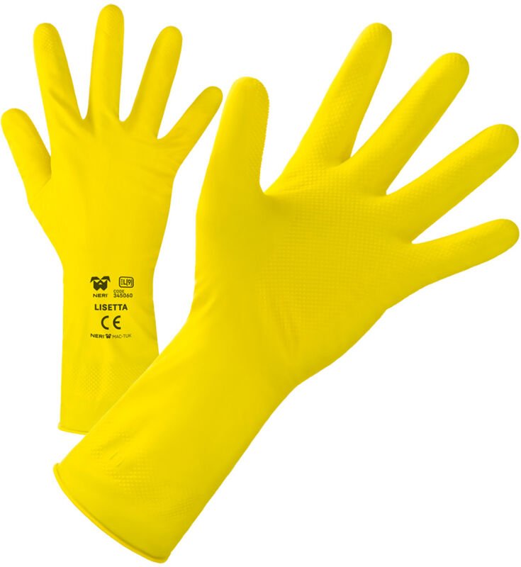 Lisetta Latex-Schutzhandschuhe - l - Gelb - Neri