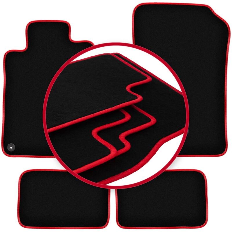 CARLUX-RED Autofußmatten für: Mercedes SL R129 Roadster (1998-2002)