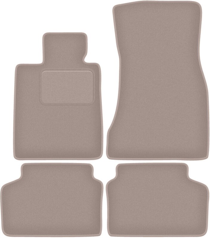 Beige Velours-Fußmatten für: BMW 7 G11 FL Limousine kurz (2019-)