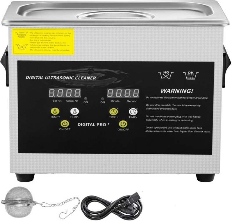 Verbesserter Ultraschallreiniger, professioneller digitaler 3-Liter-Laborreiniger mit Timer, 200-W-Heizung, 120-W-Ultras...